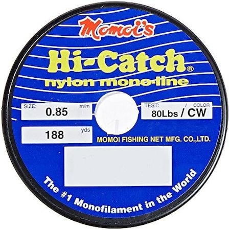 Momoi HiCatch Mono Line 130Lb 1900Yd HiVis Yellow 5Lb Spool 21305